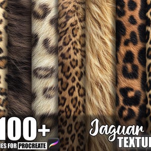 100+ Jaguar texture Procreate Textures, Brushes for Procreate, Instant Digital Download