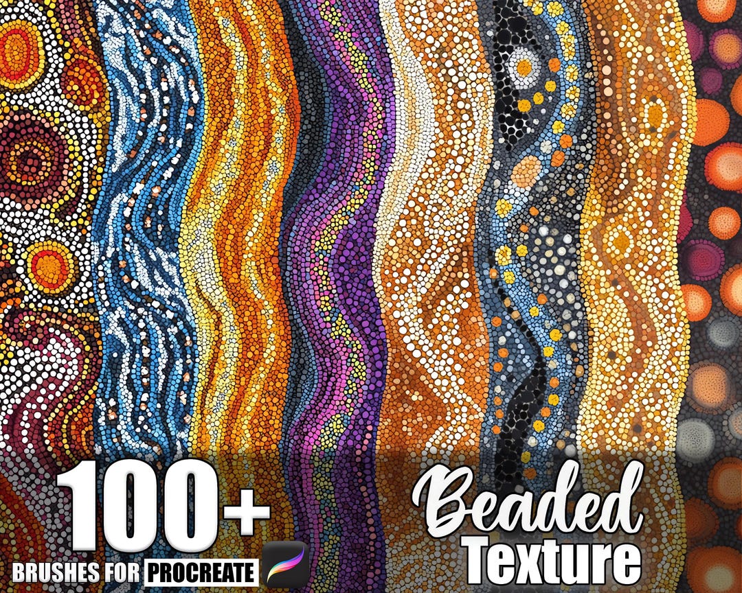 100+ Beaded Texture Procreate Textures, Brushes for Procreate, Instant ...