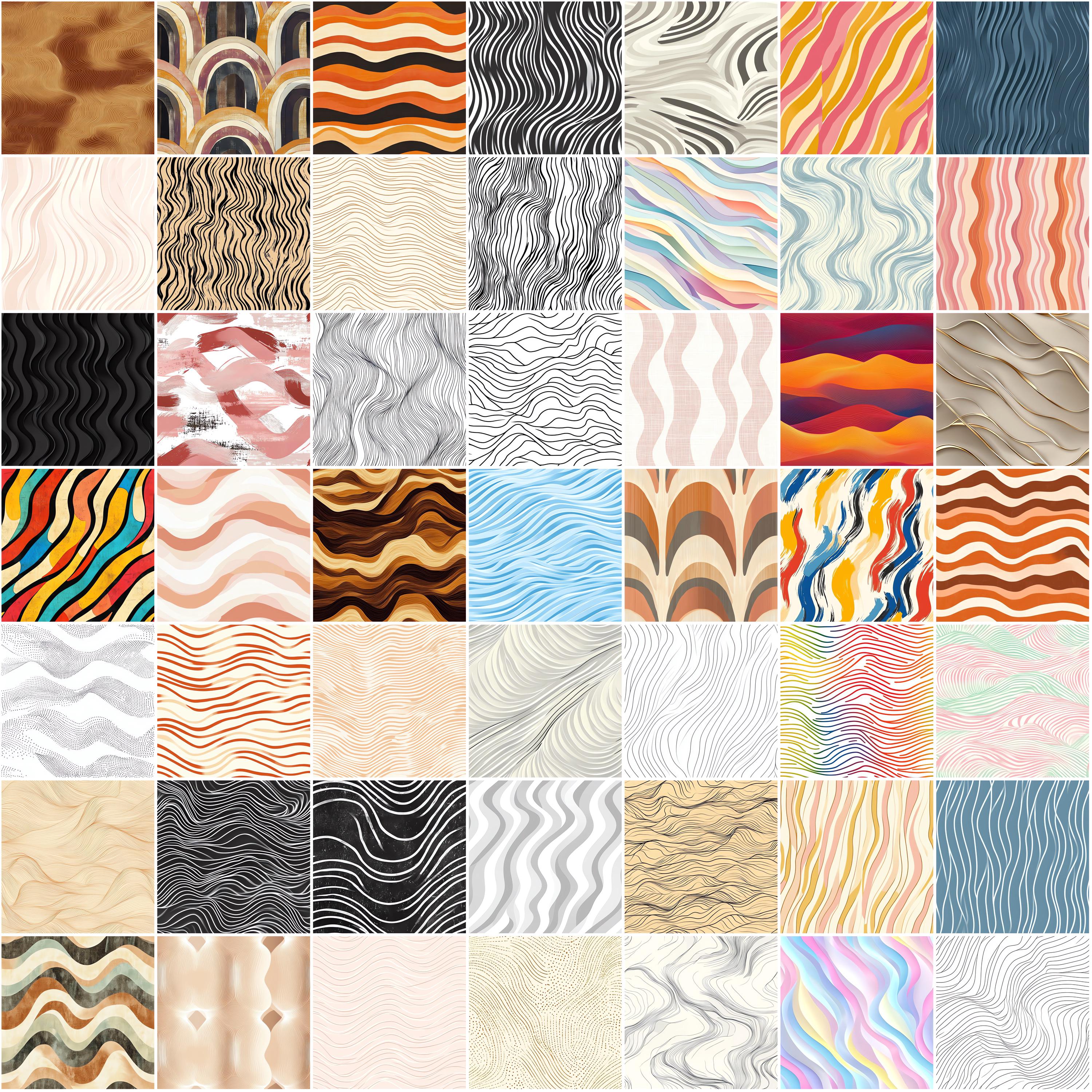 100+ Wavy Lines Pattern Procreate Textures, Brushes for Procreate ...