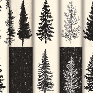 100+ Pine Tree Forest Procreate Textures, Brushes for Procreate ...