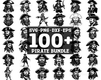Pirate SVG Bundle, Set of 100, Instant Digital Download, png, svg, eps, dxf