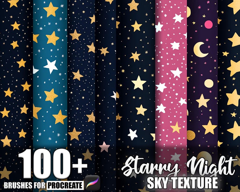 100+ Starry Night Sky Procreate Textures, Brushes for Procreate ...