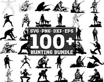 Hunting SVG Bundle, Set of 100, Instant Digital Download, png, svg, eps, dxf