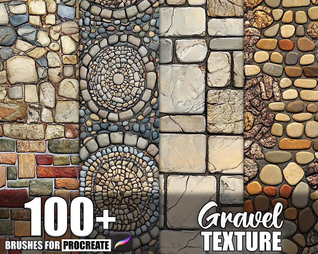 Edt Texturing 100+ Gravel Texture Procreate Textures, Brushes for Procreate, Instant ...