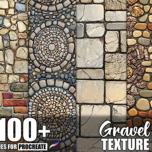100+ Gravel Texture Procreate Textures, Brushes for Procreate, Instant Digital Download