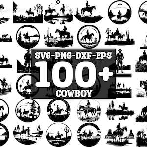 Cow Boy SVG Bundle, Set of 100, Instant Digital Download, png, svg, eps, dxf