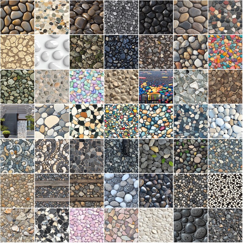100+ Pebble Ground Procreate Textures, Brushes for Procreate, Instant ...