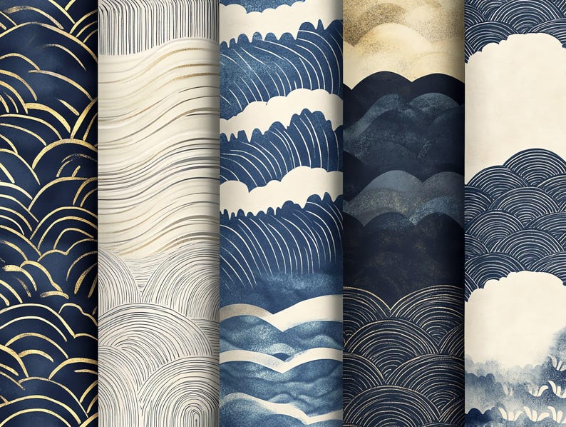 100+ Waves Pattern Procreate Textures, Brushes for Procreate, Instant ...