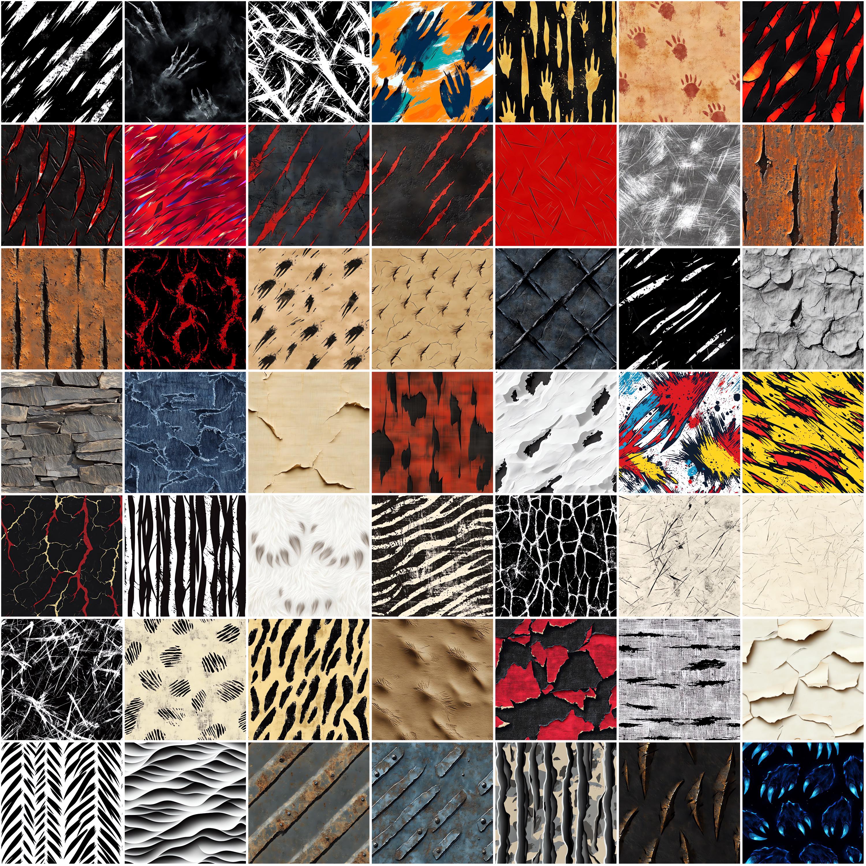 Claw Texture Pattern 100+ Claw Marks Procreate Textures, Brushes for Procreate, Instant ...