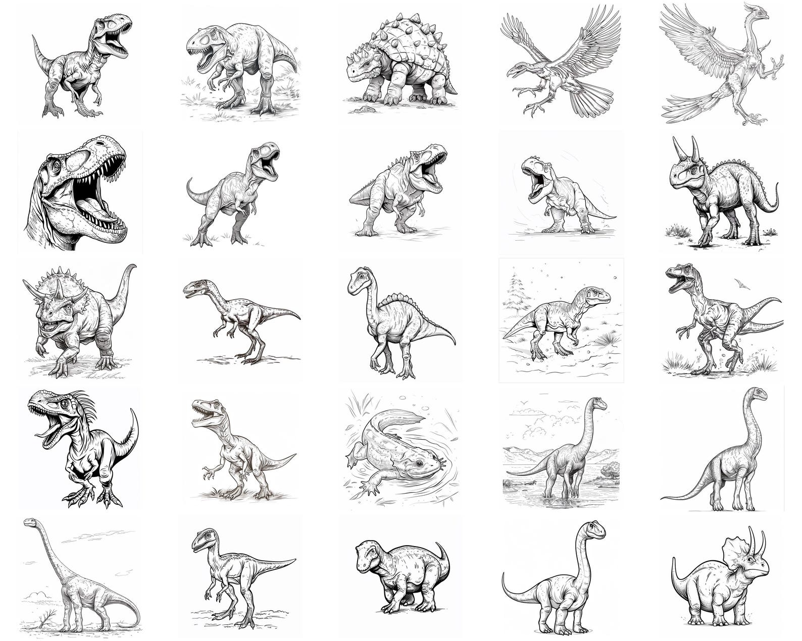 100+ Dinosaur Procreate Stamps, Brushes for Procreate, Instant Digital ...