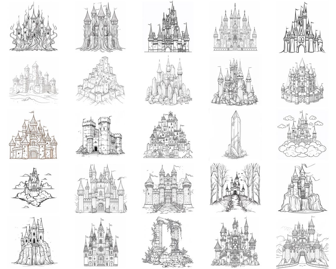 100+ Mystical Castle Procreate Stamps, Brushes for Procreate, Instant ...