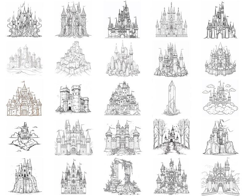 100+ Mystical Castle Procreate Stamps, Brushes for Procreate, Instant ...
