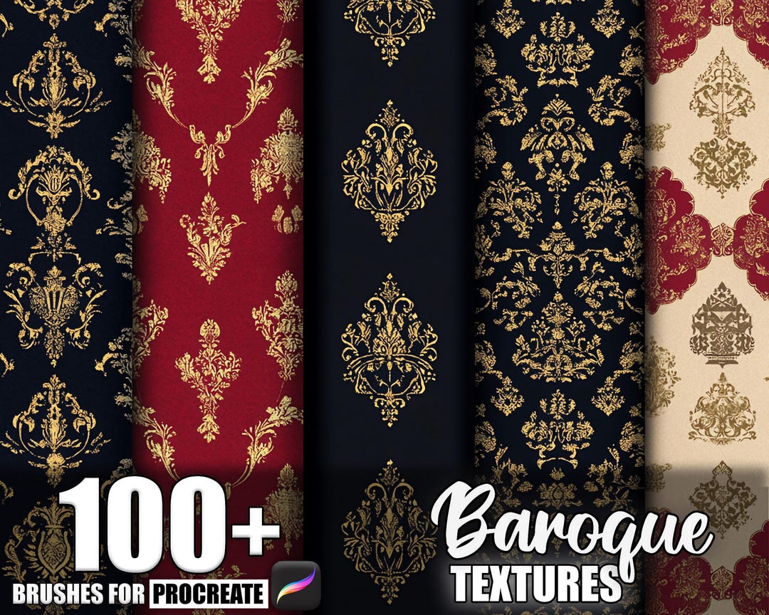 100+ Baroque Pattern Procreate Textures, Brushes for Procreate, Instant ...