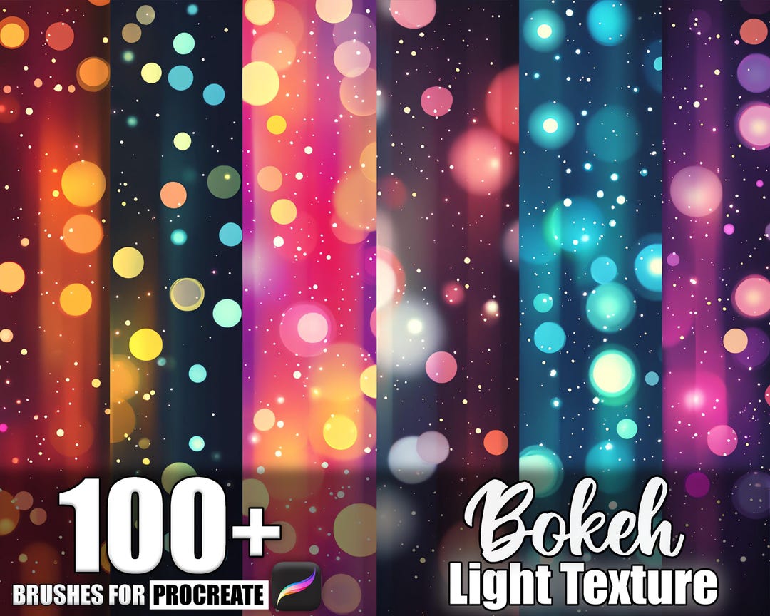 100+ Bokeh Light Procreate Textures, Brushes for Procreate, Instant ...