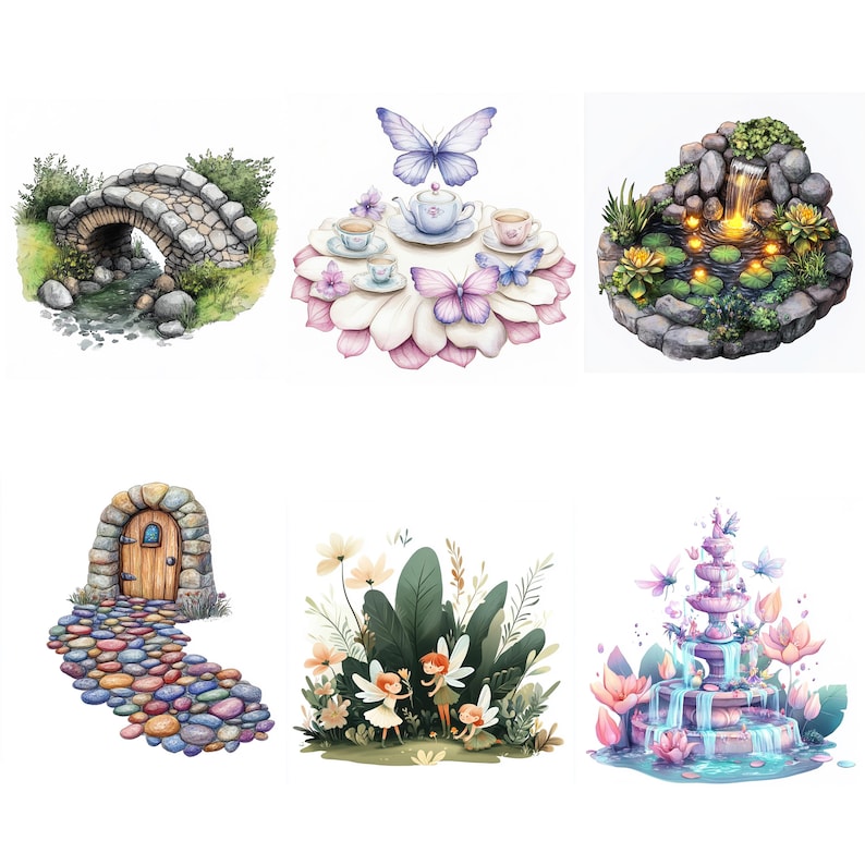 100+ Fairy Garden Procreate Stamps, Brushes for Procreate, Instant ...
