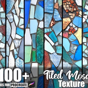 100+ Tiled Mosaic Procreate Textures, Brushes for Procreate, Instant Digital Download