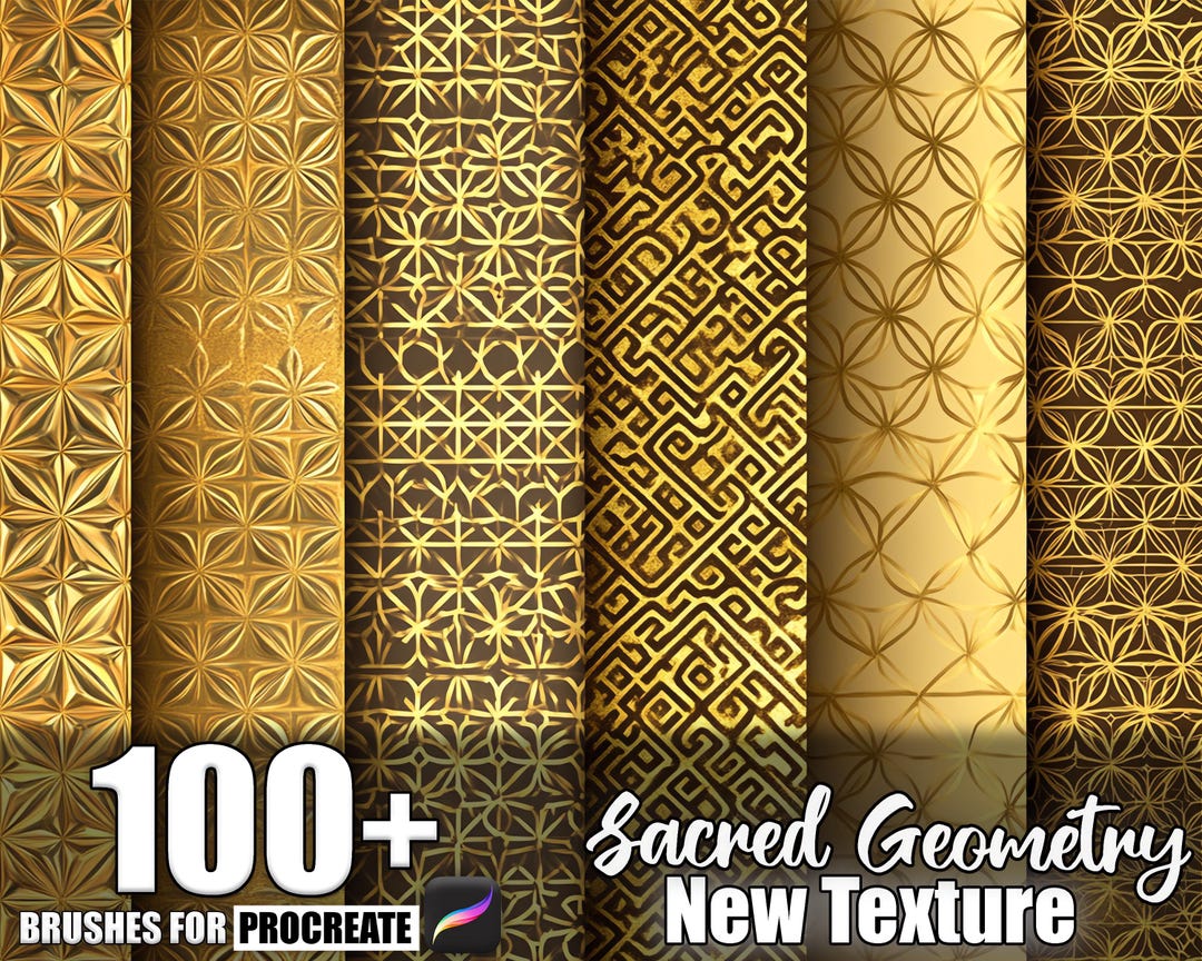 100+ Sacred Geometry Procreate Textures, Brushes for Procreate, Instant ...