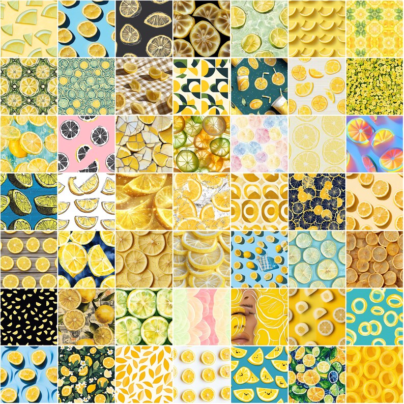 100+ Lemon Slices Procreate Textures, Brushes for Procreate, Instant ...