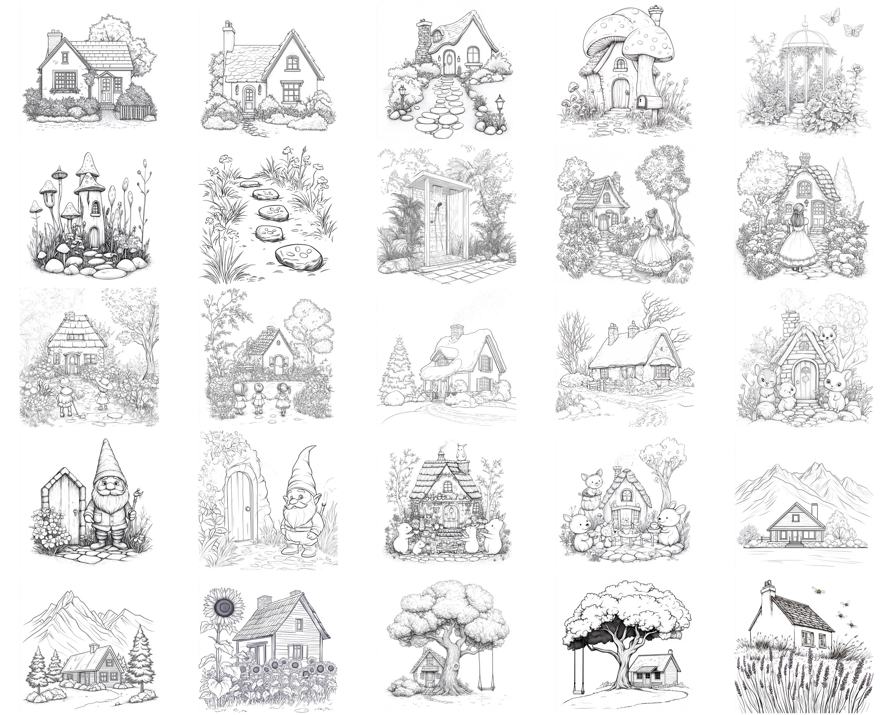 100+ Fairy Tale Cottage Procreate Stamps, Brushes for Procreate ...