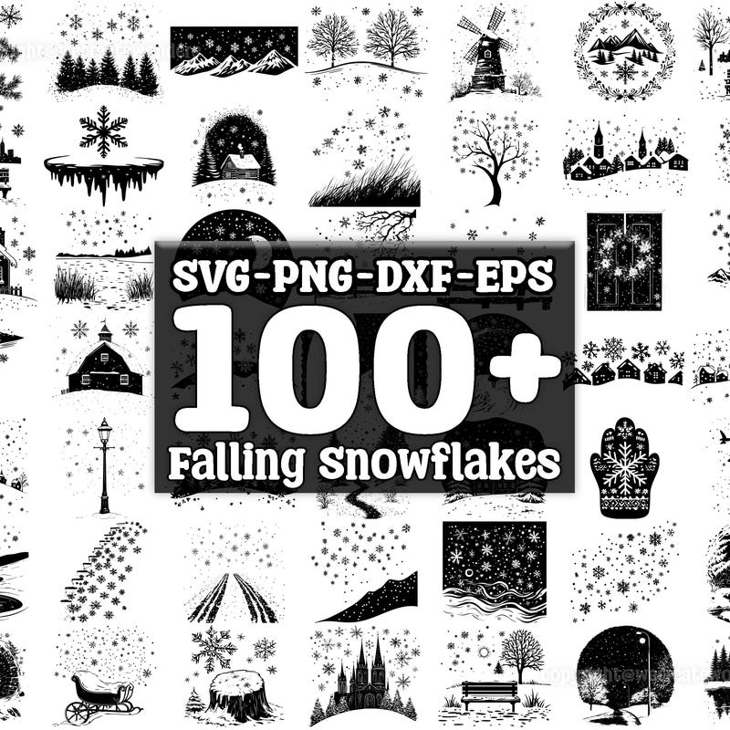 Falling Snow Svg - Etsy