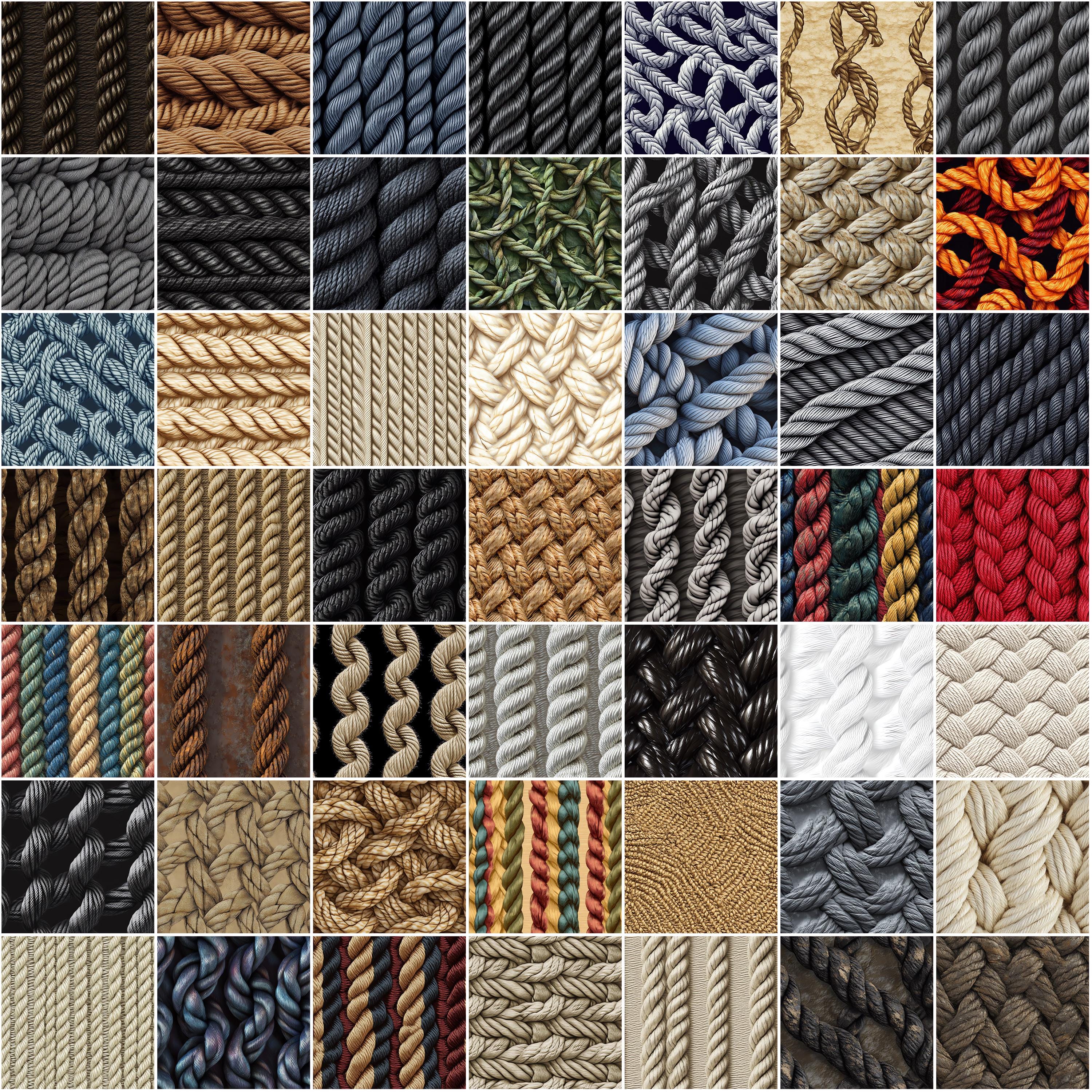 Texture Rope Swatch 100+ Twisted Rope Procreate Textures, Brushes for Procreate, Instant ...