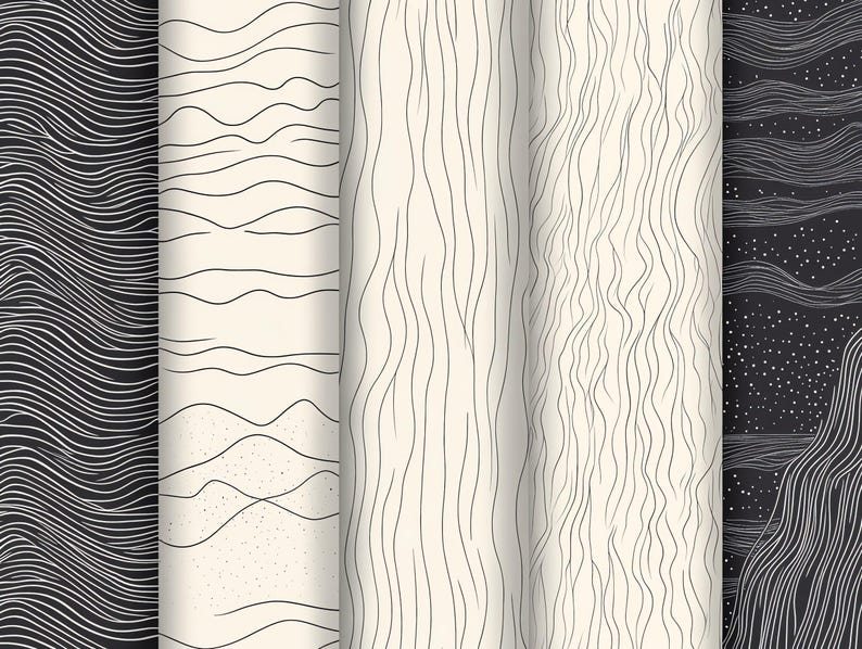 100+ Waves Pattern Procreate Textures, Brushes for Procreate, Instant ...
