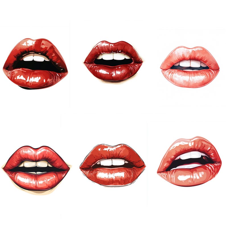 Procreate Lips 100+ Lips Procreate Stamps, Brushes for Procreate, Instant Digital ...