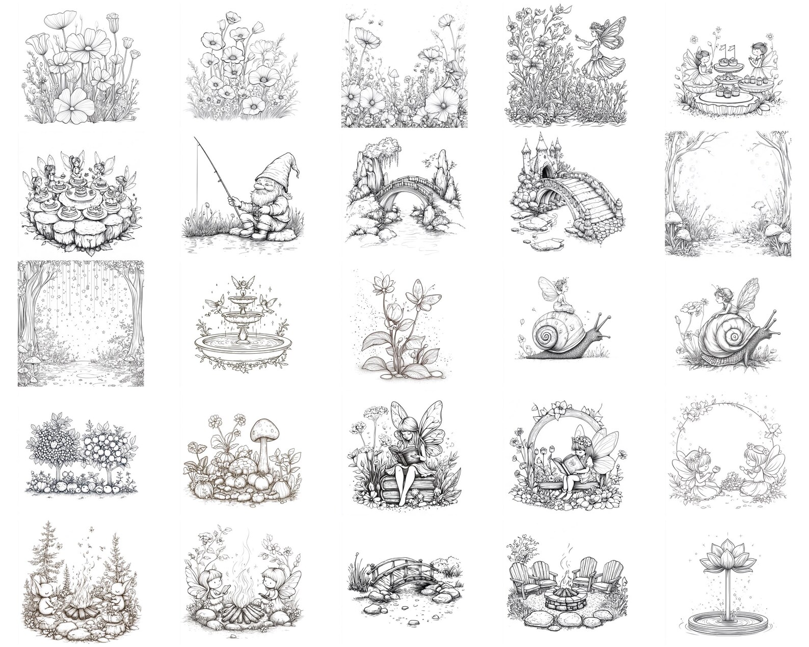 100+ Fairy Garden Procreate Stamps, Brushes for Procreate, Instant ...