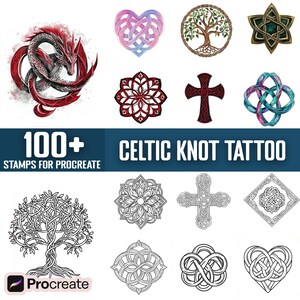 100+ Celtic Knot Procreate Stamps, Brushes for Procreate, Instant Digital Download