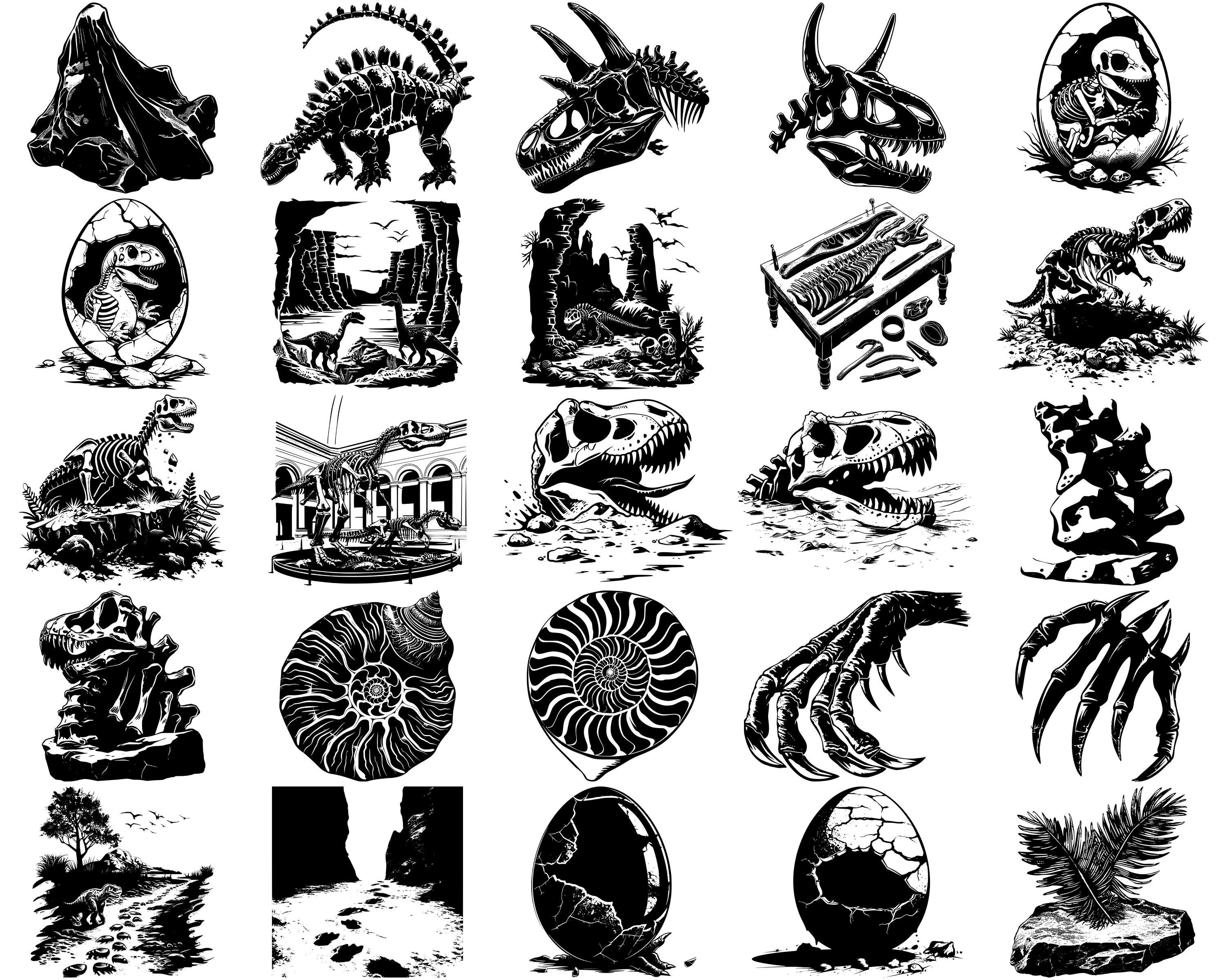 Prehistoric Relics SVG Bundle, Set of 100, Instant Digital Download ...