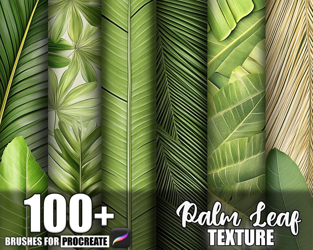 100+ Palm Leaf Procreate Textures, Brushes for Procreate, Instant ...