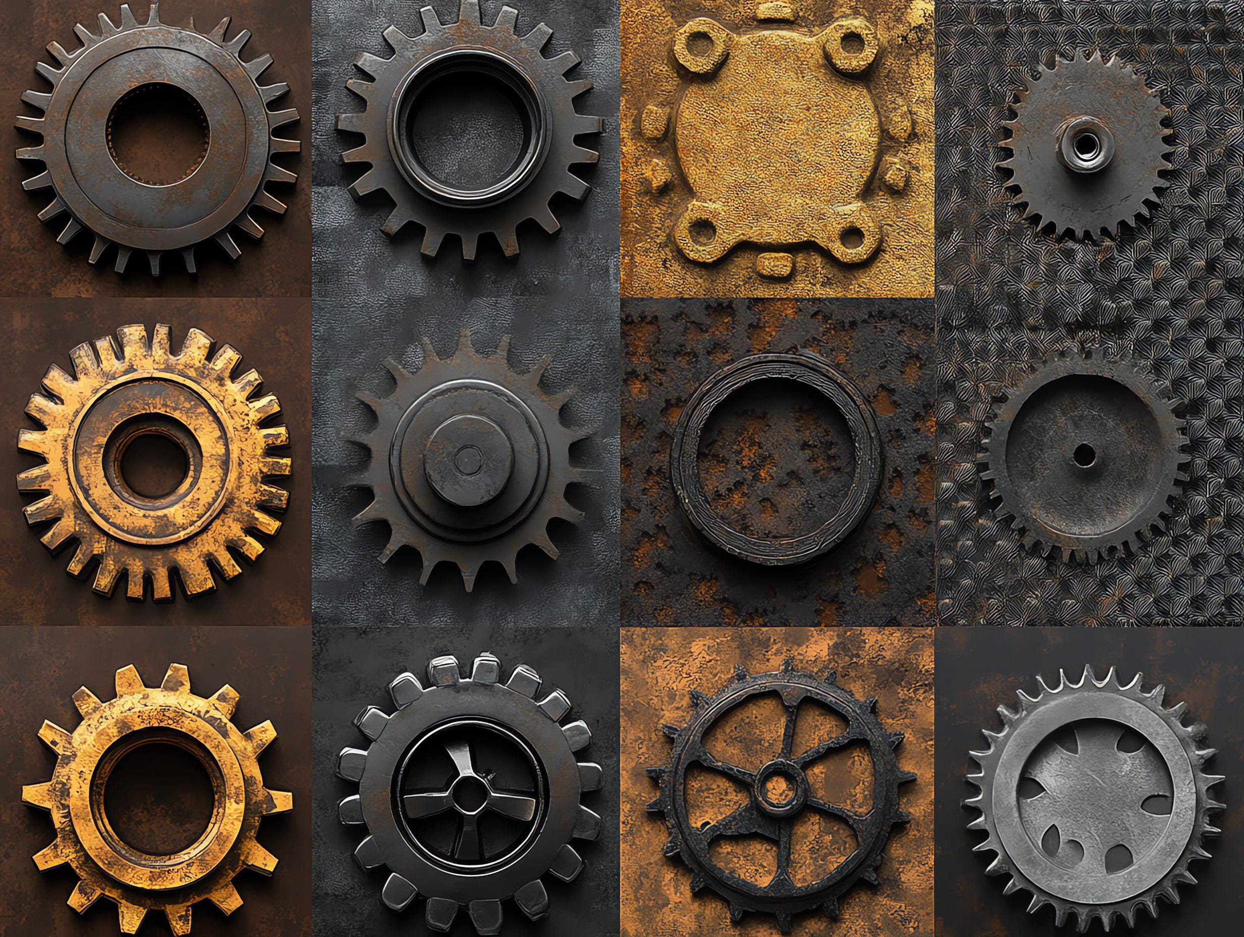 100+ Interlocking Cog Wheels Procreate Textures, Brushes for Procreate ...