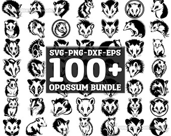 Opossum SVG Bundle, Set of 100, Instant Digital Download, png, svg, eps, dxf