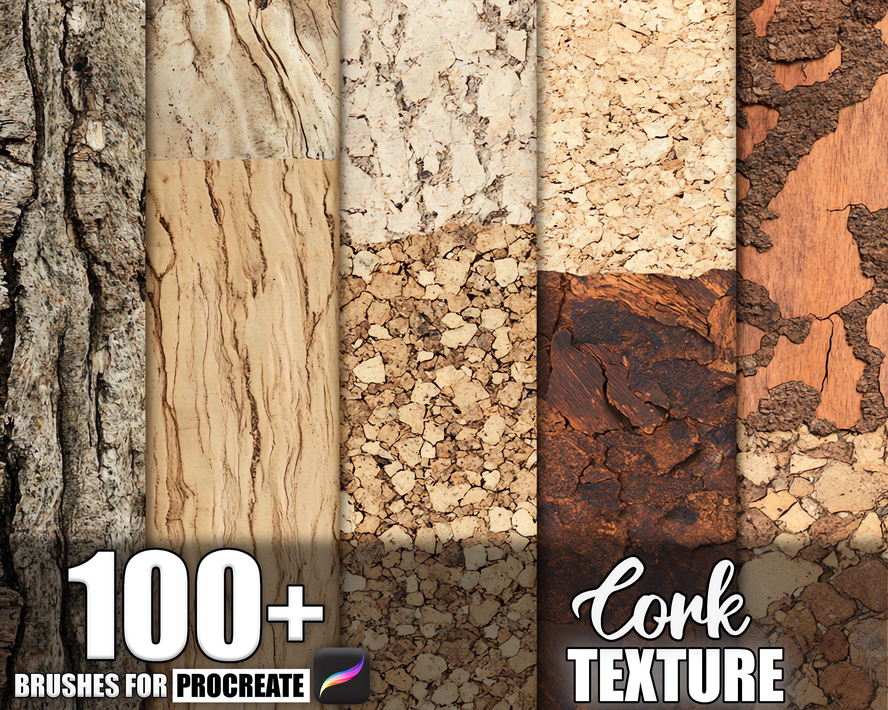 100+ Cork Procreate Textures, Brushes for Procreate, Instant Digital ...