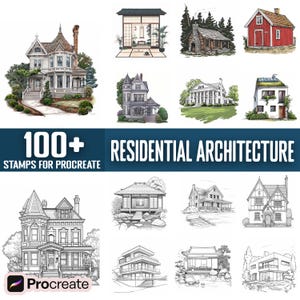 100+ Residential Architecture Procreate Stamps, Brushes for Procreate ...