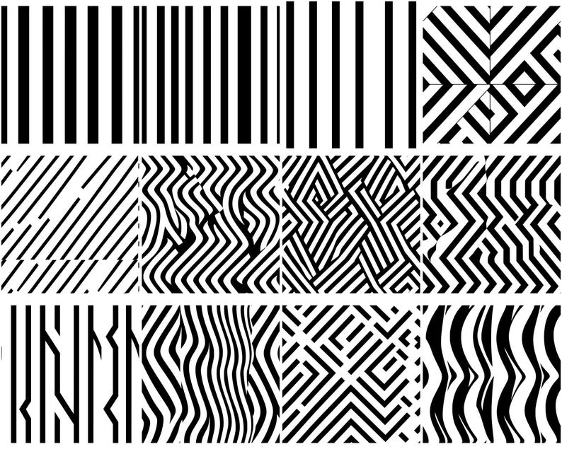 Stripe Pattern SVG Bundle, Set of 100, Instant Digital Download, Png ...