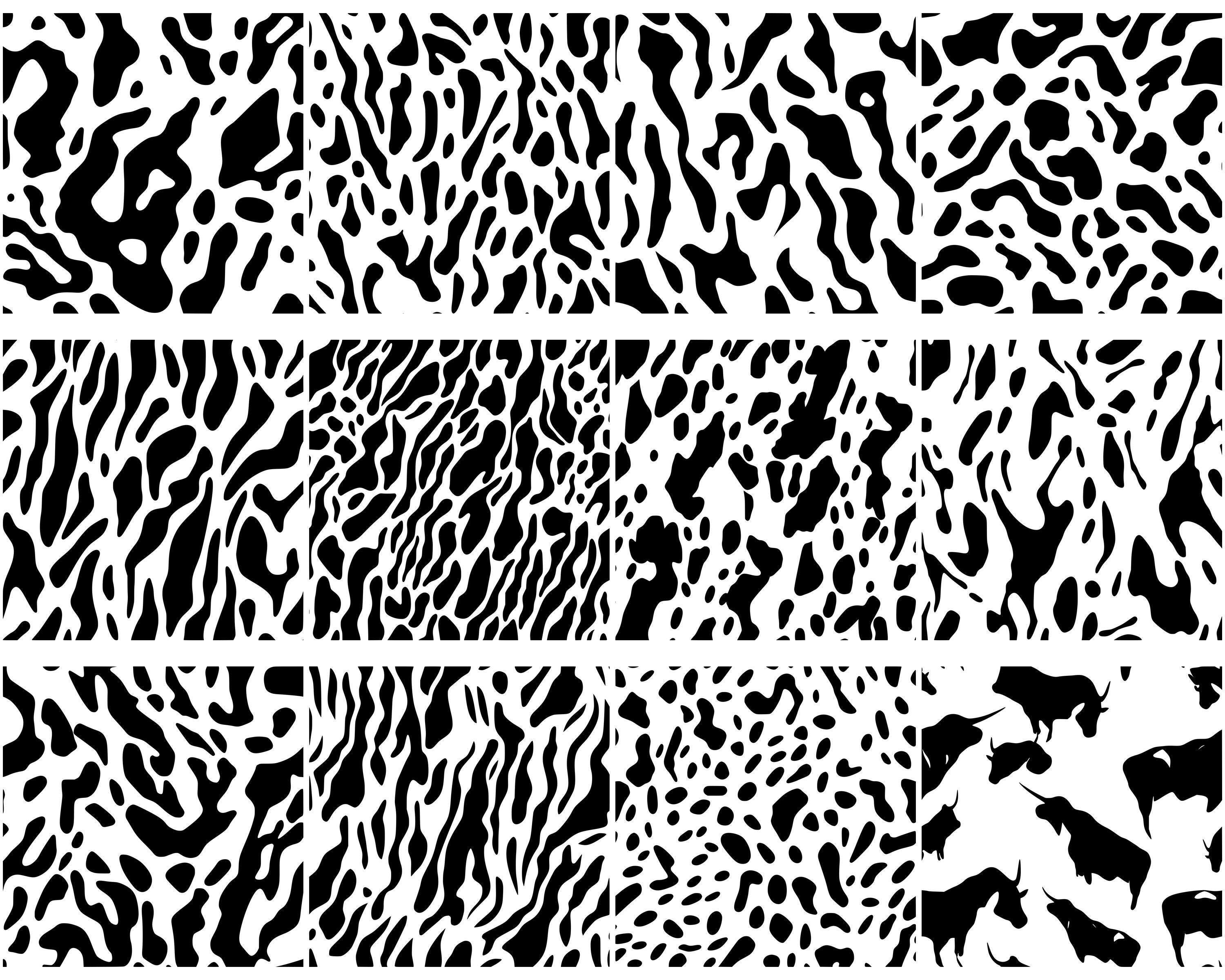 Cowhide Pattern SVG Bundle, Set of 100, Instant Digital Download, Png ...