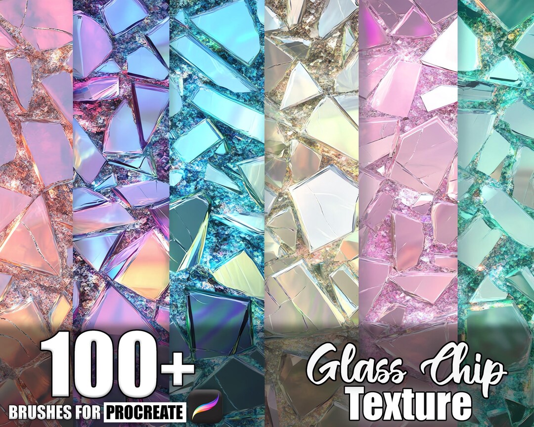 100+ Glass Chip Procreate Textures, Brushes for Procreate, Instant ...