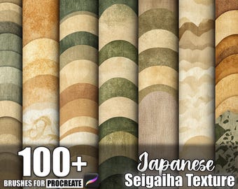 100+ Japanese Seigaiha Procreate Textures, Brushes for Procreate, Instant Digital Download