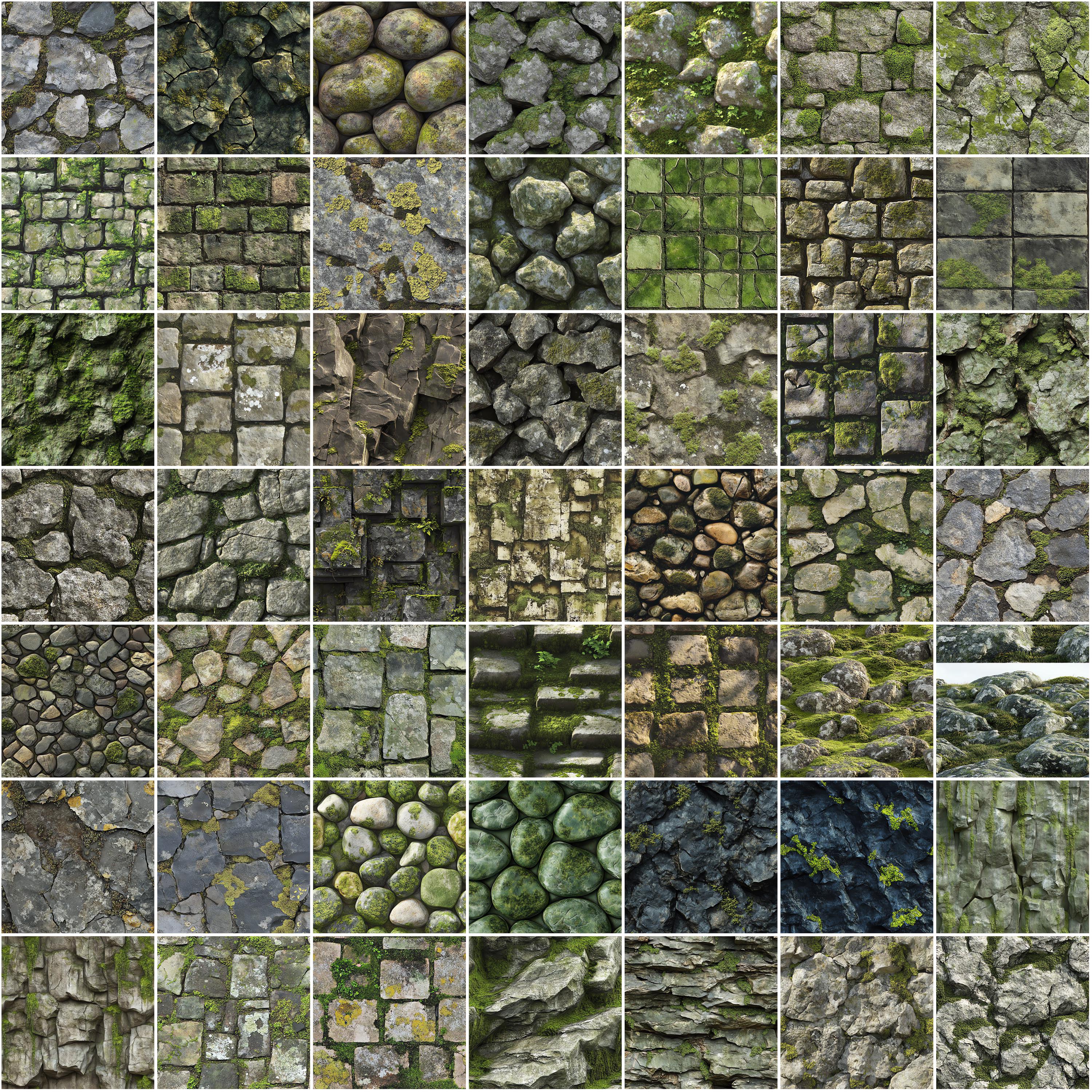 Procreate Draw Stone 100+ Mossy Stone Procreate Textures, Brushes for Procreate, Instant ...