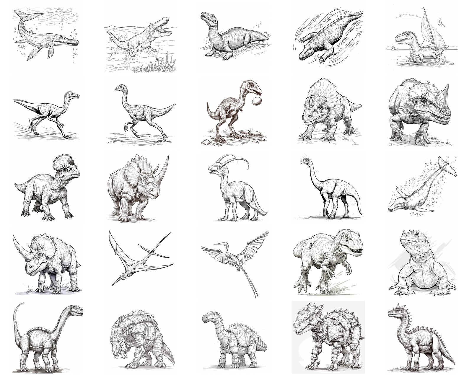 100+ Dinosaur Procreate Stamps, Brushes for Procreate, Instant Digital ...