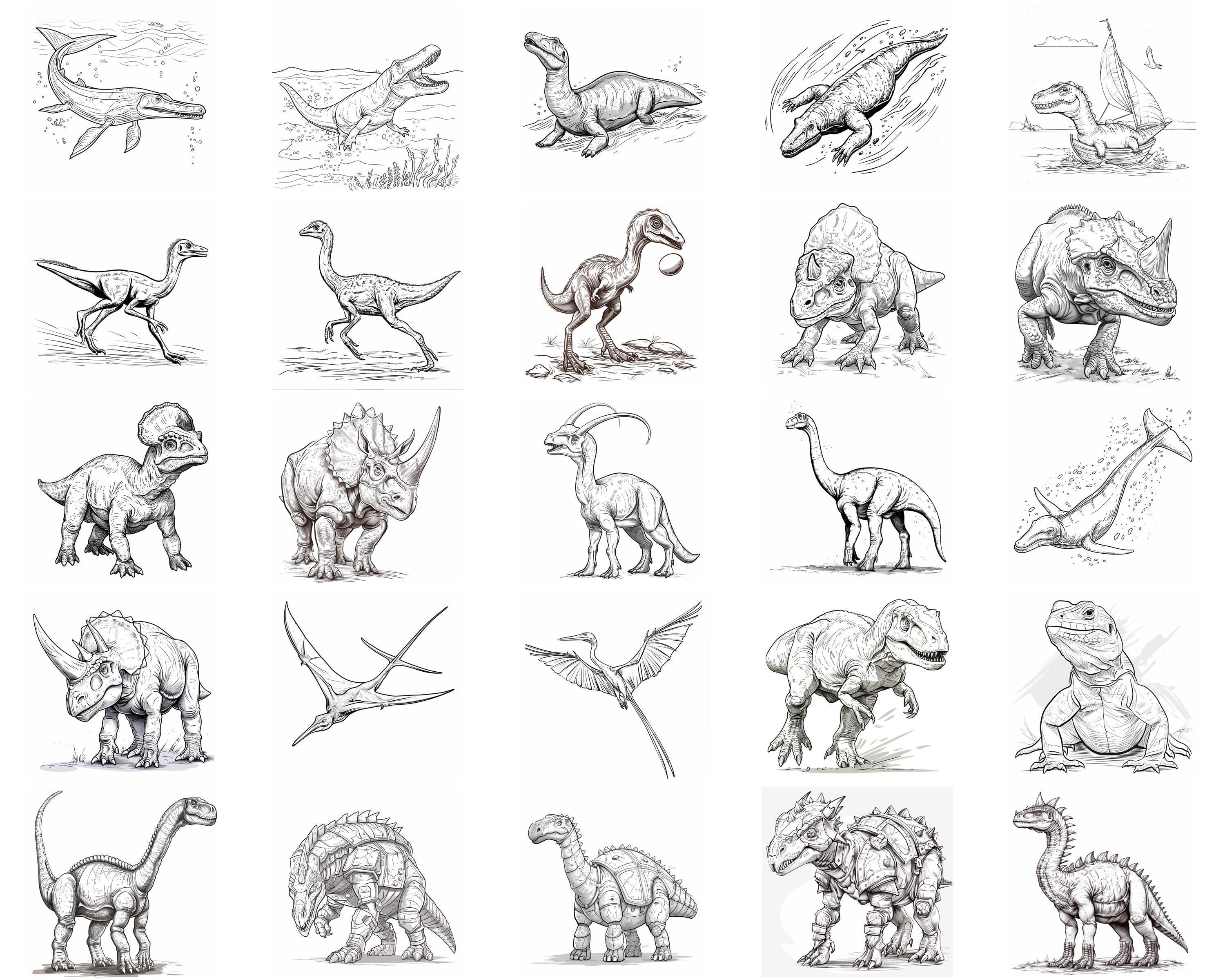 100+ Dinosaur Procreate Stamps, Brushes for Procreate, Instant Digital ...