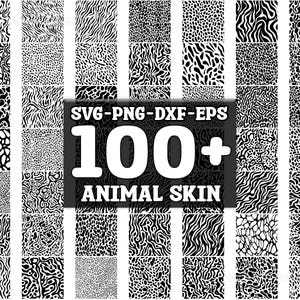 Animal Skin SVG Bundle, Set of 100, Instant Digital Download, png, svg, eps, dxf