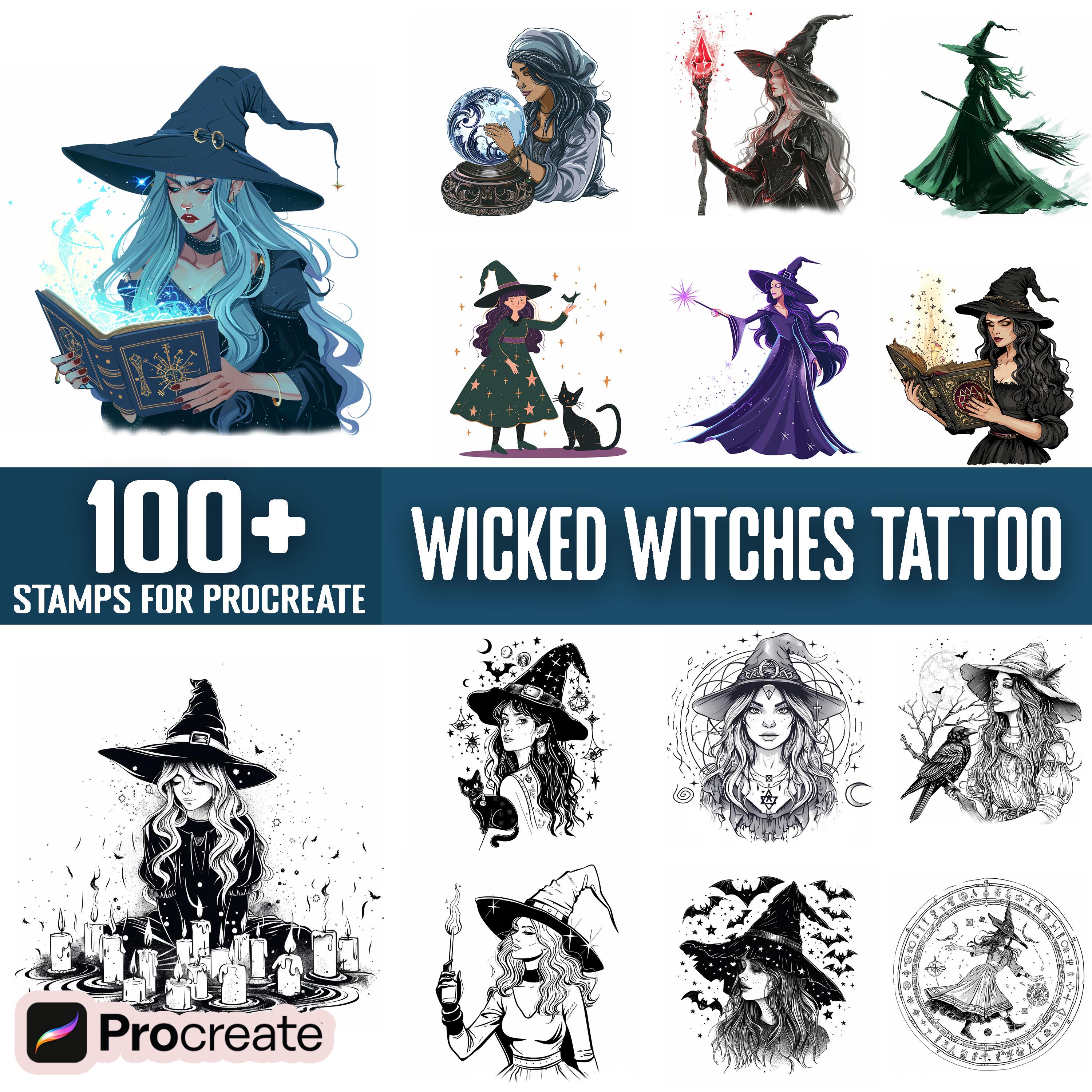 100+ Wicked Witches Procreate Stamps, Brushes for Procreate, Instant ...