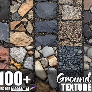 100+ Ground Texture Procreate Textures, Brushes for Procreate, Instant Digital Download