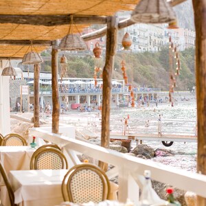 Italy Photography - Capri, Summertime, restaurant, Sunset, Italian coast, Italy print, Italian home decor, Large Wall Art, Fine Art Print