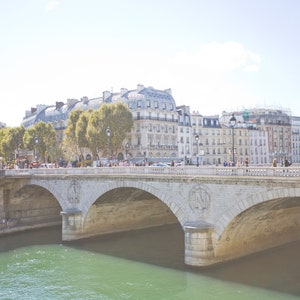 Paris Photography - Along the Seine, Paris bridge, Paris Architecture, French decor, Summer in Paris, Large Wall Art, Fine Art, Architecture