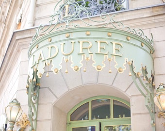 Paris Photography - Laduree, Paris kitchen art, French home decor Paris cafe, Living room art, Paris print, Large Wall Art, Fine Art Print