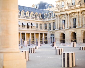 Parijs Fotografie - Ochtendlicht in Palais Royal, Paris Gardens, Franse woondecoratie, Woonkamer kunst, Parijs print, Parijs Wall Art