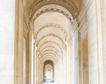 Paris Photography - Louvre, Paris architecture, French home decor, Living room art, Paris print, Large Wall Art, Fine Art Print